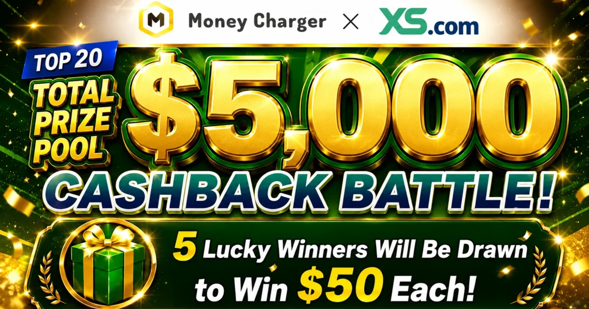 Money Charger x XS.com $5,000 Cashback Battle campaign banner